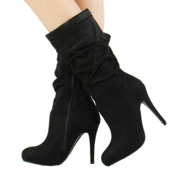 Shoes - Black calf boots (also available in gray)